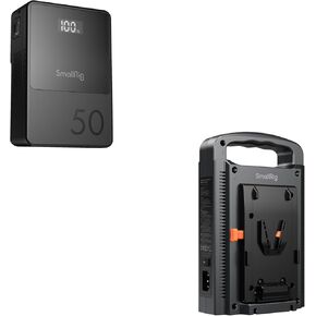 SMALLRIG VB50(1-Pack) and Dual Channel V Mount Battery Charger