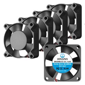 WINSINN 30mm 24V Fan - Dual Ball Bearing, 10000 RPM, 3010 Cooling Fan for Server Racks, 30cm Cable with XH2.54-2PIN, Brushless 30x10mm (5Pcs)