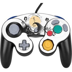 Skinit Decal Gaming Skin Compatible with Nintendo Gamecube Controller - Officially Licensed Disney The Nightmare Before Christmas Jack on Spiral Hill Art Design