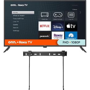 ONN 40 بوصة فئة UHD 1080p التلفزيون الذكي + حائط مجاني مع اتصال Wi-Fi وتطبيق الهاتف المحمول | تلفزيون الشاشة المسطحة | متوافق مع Home Kit | Alexa و Google Assistant (متجدد)