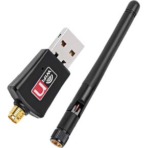 USB Wireless Card, Portable High Gain Antenna WiFi Dongle with Dual Band 2.4GHz 400Mbps 5GHz 867Mbps for Home