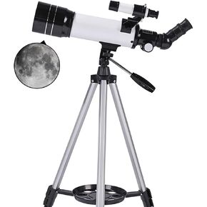 Telescope, 70mm Aperture 400mm Focal Length Astronomical Refracting Telescope for Kids Beginners, Travel Telescope with Carry Bag and Tripod