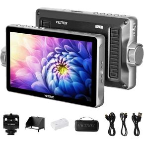 Viltrox DC-A1 7 بوصة شاشة حقل الكاميرا ، فائقة الساطعة 2800 NIT 1920x1080 شاشة شاشة تعمل باللمس مع 4K HDMI إدخال/إخراج Sunshade غطاء