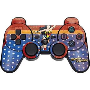 Skinit Decal Gaming Skin for PS3 Dual Shock Wireless Controller - Officially Licensed Warner Bros Wonder Woman Ready to Fight Design