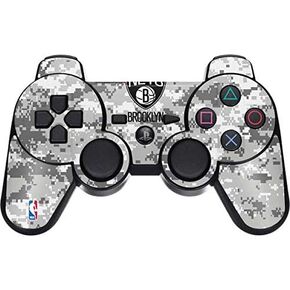 Skinit Decal Gaming Skin for PS3 Dual Shock Wireless Controller - Officially Licensed NBA Brooklyn Nets Digi Camo Design