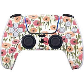 Skinit Decal Gaming Skin Compatible with PS5 and Compatible with PS5 Digital Edition DualSense Controller - Bouffants and Broken Hearts Wild Garden Design