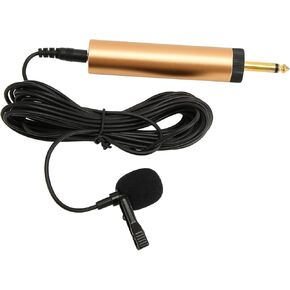 Keenso Lavalier Microphone Wired Clamp/Holder On Lapel Mic Noise Reduction Technology 6.5mm Adapter for Digital Consoles - Sound Quality