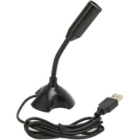 Desktop USB Microphone Compact Omnidirectional Condenser Mic for Online Games KTV Web Recording ABS Material