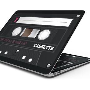 Compatible with MacBook Pro 16" M3/M4 (A2991/A3403) - Skin Decal Protective Scratch Resistant Vinyl Wrap - Vintage Retro Audio Cassette Tape V3