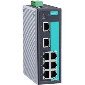 EDS-308 ethernet- 8 Port * 10/100BaseT(X) Ports (RJ45 Connector) Unmanaged Ethernet Switch, Relay Output Warning, 0 to 60°C ( Moxa )