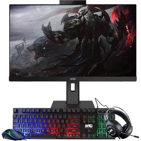 Gaming All in one PC 24 Inch FHD Touchscreen, MTG Yama, Intel Core i5 10th Gen, 16GB RAM, 2TB NVME, AMD RX 550 4GB DDR5 Graphics, Webcam, DVD RW, RGB Combo, Windows 11 Home