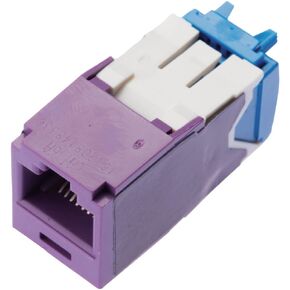 Panduit CJ6X88TGVL Mini-Com UTP RJ45 Cat6a TG Jack Module, Violet