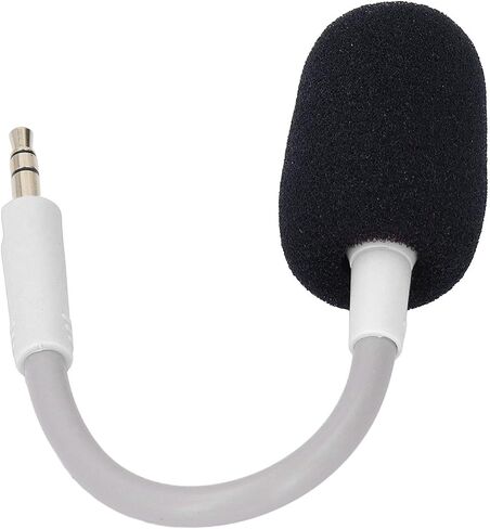 Yoidesu Mic Replacement for Barracuda X Game Headset, 3.5mm Detachable Gaming Boom Microphone with Foam (White) in Saudi Arabia