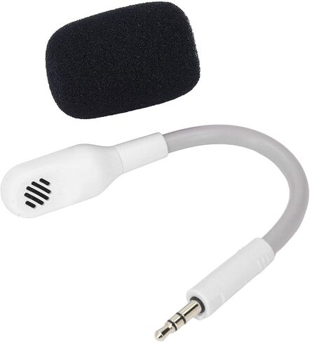 Yoidesu Mic Replacement for Barracuda X Game Headset, 3.5mm Detachable Gaming Boom Microphone with Foam (White) in Saudi Arabia