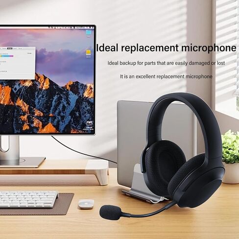 Yoidesu Mic Replacement for Barracuda X Game Headset, 3.5mm Detachable Gaming Boom Microphone with Foam (White) in Saudi Arabia