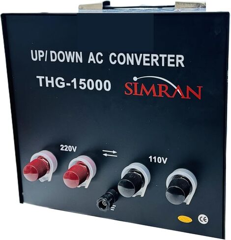 Simran THG-1000T Step Up & Down Voltage Transformer Converter for 110V & 220v/240V, 1000W, Black in Saudi Arabia