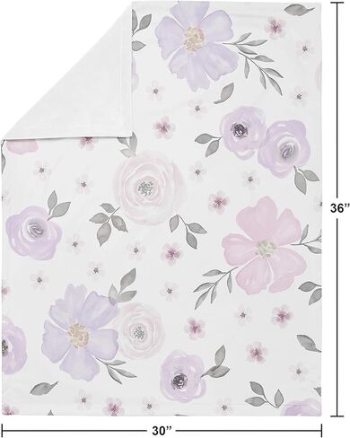 Sweet Jojo Designs Navy Blue and Pink Watercolor Floral Baby Girl Receiving Security Swaddle Blanket for Newborn or Toddler Nursery Car Seat Stroller Soft Minky - Blush Green White Shabby Chic Flower in Saudi Arabia