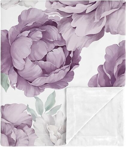 Sweet Jojo Designs Navy Blue and Pink Watercolor Floral Baby Girl Receiving Security Swaddle Blanket for Newborn or Toddler Nursery Car Seat Stroller Soft Minky - Blush Green White Shabby Chic Flower in Saudi Arabia