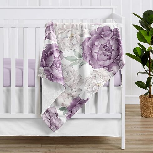 Sweet Jojo Designs Navy Blue and Pink Watercolor Floral Baby Girl Receiving Security Swaddle Blanket for Newborn or Toddler Nursery Car Seat Stroller Soft Minky - Blush Green White Shabby Chic Flower in Saudi Arabia