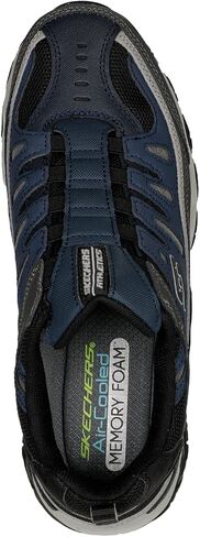 Skechers Men's Afterburn Wonted Shoes, Black/Orange, 9 W in Saudi Arabia