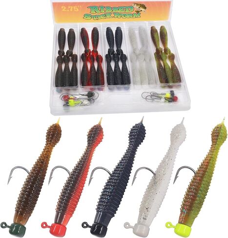 Ned-Rig-Kit-Finesse-Baits-Soft-Plastic-Worms-Fising-إغراء لعصا البيس سويمبيت جراد البحر السحر Shroom Ned Jig Head Kit in Kuwait