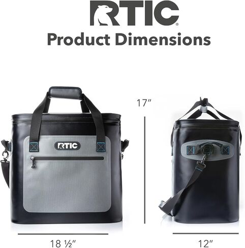 RTIC Ultra-Tough Soft Cooler 40 Can, Insulated Bag Portable Ice Chest Box for Lunch, Beach, Drink, Beverage, Travel, Camping, Picnic, Car, Trips, Floating Cooler Leak-Proof with Zipper in Saudi Arabia