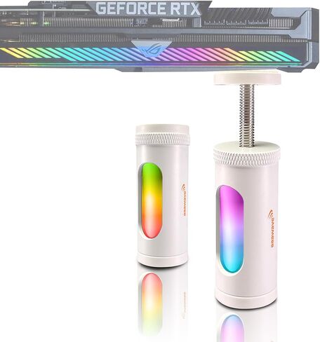 Aurawave GPU Support Bracket ، حامل بطاقة الفيديو المضاد لـ SAG ، قوس GPU قابل للتعديل مع قاعدة المغناطيس ، دعم بطاقة رسومات ARGB 5V 3PIN 67-110 مم (أسود) in Kuwait