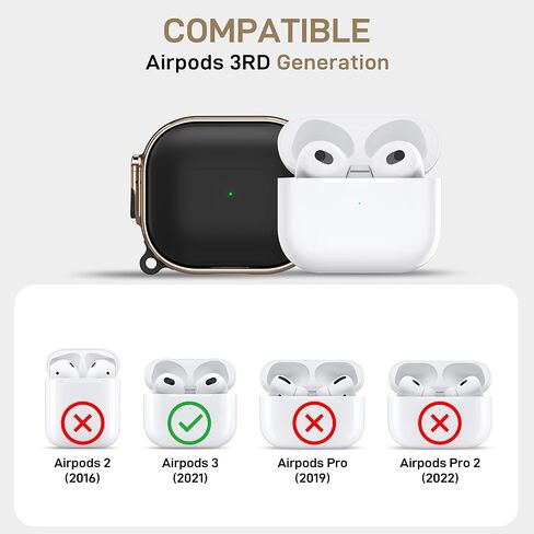Maxjoy for AirPods 3 Case with Lock, Flower AirPod 3 Case Lock Protective Cute AirPod 3rd Generation Cover for Women Girly with Keychain for AirPods 3rd Generation 2021 Cover, Floral in Saudi Arabia