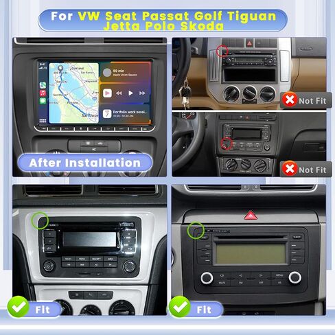 Hikity 8 Core 4+64GB لـ VW Jetta Passat Tiguan Skoda Seat Android 13 Car Stereo Carplay ، 9 بوصة IPS شاشة اللمس Android Auto Car Radio مع 59 UI App in Saudi Arabia