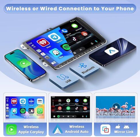 Hikity 8 Core 4+64GB لـ VW Jetta Passat Tiguan Skoda Seat Android 13 Car Stereo Carplay ، 9 بوصة IPS شاشة اللمس Android Auto Car Radio مع 59 UI App in Saudi Arabia
