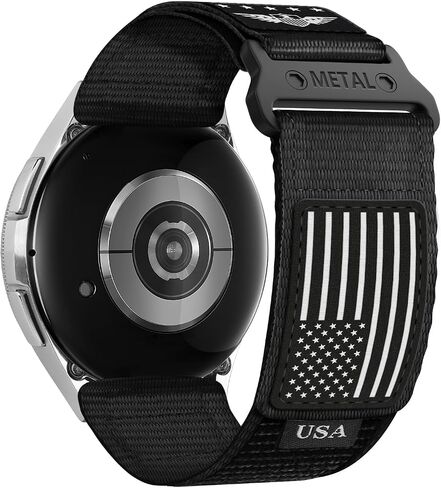 20mm Quick Release Watch Band for Samsung Galaxy Watch 7 6 5 4 FE Band 44mm 40mm/Watch 6 4 Classic 47mm 43mm 42mm 46mm/5 Pro 45mm/3 41mm/Active 2 Men,Fabric Nylon Strap for Garmin Vivoactive 5 3/Venu in Kuwait