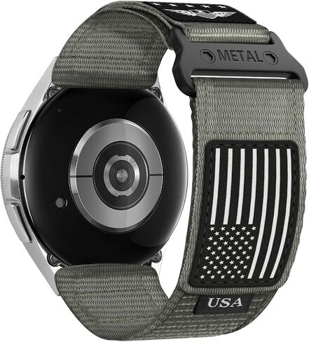 20mm Quick Release Watch Band for Samsung Galaxy Watch 7 6 5 4 FE Band 44mm 40mm/Watch 6 4 Classic 47mm 43mm 42mm 46mm/5 Pro 45mm/3 41mm/Active 2 Men,Fabric Nylon Strap for Garmin Vivoactive 5 3/Venu in Kuwait