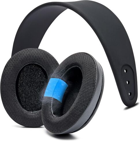 WC Earpad and Upgraded Silicone Headband Combo for Arctis Nova Headphones | Cooling Gel Earpads & Matching Design Headband for Epic Gaming | Black in Saudi Arabia