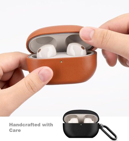 Case Case متوافق مع Sony WF -1000XM5 ، حالة جلدية نباتية على غرار ألياف الكربون مصممة لسماعات الأذن WF1000XM5 COVER 2023 ، الغطاء الصلب الواقي للرجال/النساء - الأسود in Kuwait