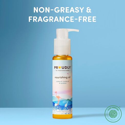 زيت الأطفال المغذي بكل فخر - مزيج من الزيوت الفاخرة والسكوالان وفيتامين E للبشرة الجافة ورائع للشعر المنسوج - زيت تدليك الأطفال، يحبس الرطوبة - 6 أونصة in Kuwait