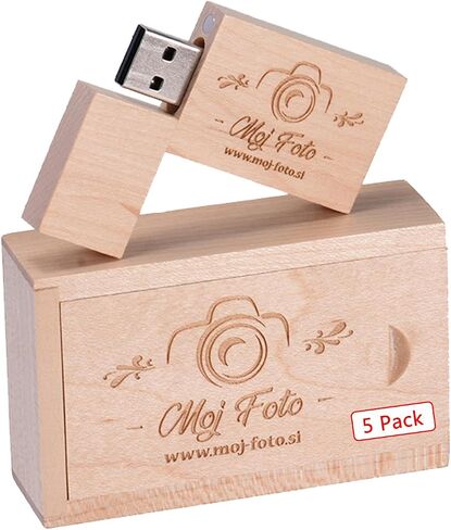 محرك أقراص فلاش خشب USB مخصص بحجم 8 جيجابايت مع حقيبة من الكتان الرائعة ، محرك الإبهام الزفاف مع صندوق ، عصا USB الخشبية المخصصة ، نقش/طباعة شعارك ونص للتخرج/الشركة/التصوير الفوتوغرافي in Kuwait