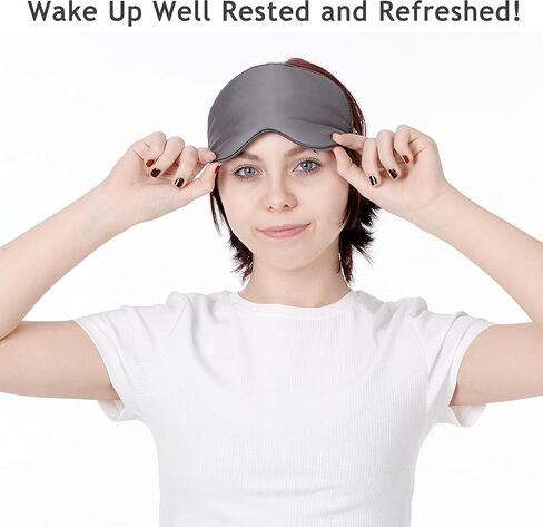 100% Tencel Sleep+mask - Eye Mask Sleeping Mask, Sleep Eye Mask Men, Light Blocking Sleep Masks for Women, Eye Shade Cover for Travel, Night Eye Masks Sleep Blindfold Eye Pillow Blackout Black Eyemask in Saudi Arabia