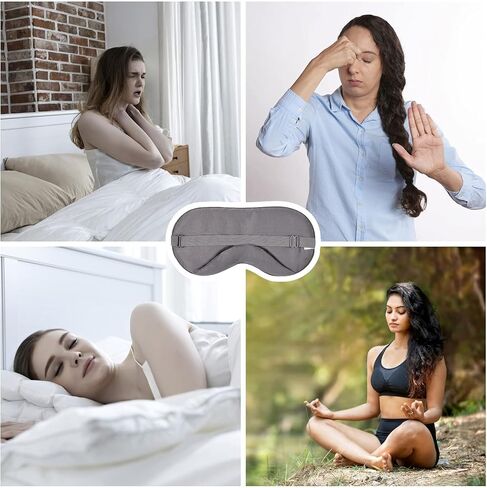 100% Tencel Sleep+mask - Eye Mask Sleeping Mask, Sleep Eye Mask Men, Light Blocking Sleep Masks for Women, Eye Shade Cover for Travel, Night Eye Masks Sleep Blindfold Eye Pillow Blackout Black Eyemask in Saudi Arabia