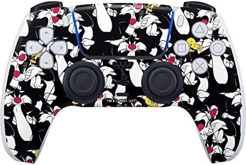 Skinit Decal Gaming Skin Compatible with PS5 Controller - Officially Licensed Looney Tunes Sylvester Super Sized Pattern Design in Saudi Arabia