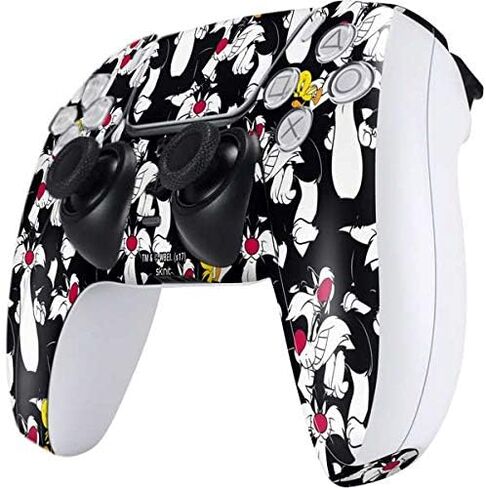 Skinit Decal Gaming Skin Compatible with PS5 Controller - Officially Licensed Looney Tunes Sylvester Super Sized Pattern Design in Saudi Arabia