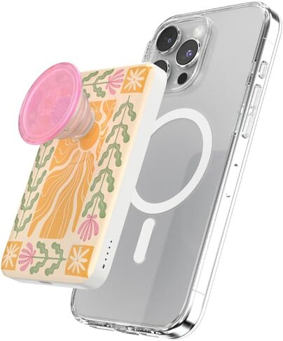 PopSockets PowerPack for MagSafe, Portable Phone Charger, Magnetic Wireless Portable Charger, 5000mAh - Desert Mosaic in Saudi Arabia
