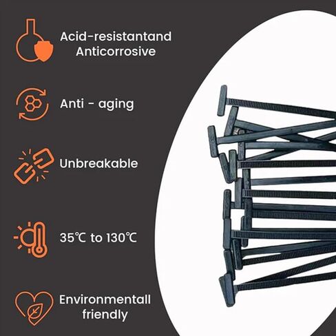 100pcs Nylon Universal Cable Tie Buckle – Heavy Duty Self-Locking Zip Ties Holder with Pin & Button Design, Plastic Cable Ties Tool Fasteners Car Body, UV Resistant Zipties for Car Daily Fixing in Saudi Arabia