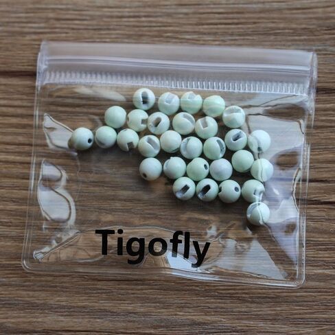 30 pcs/lot Glow in The Dark 3 Sizes Nice-Designed Slotted Luminous White Tungsten Beads Fly Tying Beads Materials (3mm) in Kuwait