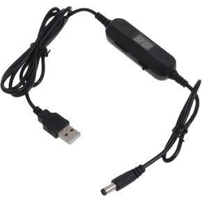 USB 5V إلى 1.5V 3V 4.5V 6V 9V 12V كابل الإخراج القابل للتعديل خطوة لأعلى أسفل سلك المحول لساعة الألعاب والمزيد