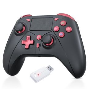 Gamrombo LED Wireless Controller for PS5/PS5 Pro/PS5 Slim with 2.4G Adapter, Compatible with PS4/Windows, Dual Vibration Gamepad with Marco/Turbo Function with 3.5mm headphone Jack in Kuwait