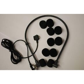 Dictaphone2 Prong Connector Medical Transcriber Headset with 4 (four) extra sets of ear cushions.