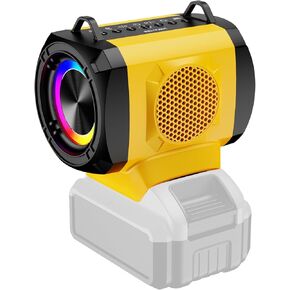 مكبر صوت Bluetooth لبطارية Milwaukee 18V ، 20W مكبر صوت استريو ميني محمول مع موصل سريع USB-A/C ، 3 أوضاع ملونة وإقران TWS ، مناسبة للتخييم والمنزل والمنزل والحفلات