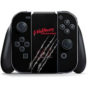 Skinit Decal Gaming Skin Compatible with Nintendo Switch (2017-2021) Joy-Con Controller - Officially Licensed Nightmare on Elm Street Freddy Krueger Design