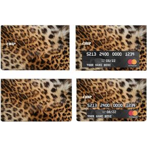 Leopard Pattern Card Skin Sticker Compatible for Debit Card, Credit Card, Transportation Card, Key Card, Vinyl Decal (Gradient Leopard)