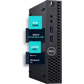 Dell Optiplex 3070 Micro PC | Windows 11 Pro | Intel i5-9500 | 8GB RAM + 250GB SSD | 5G WiFi + BT | Mini Desktop Computer (Renewed)